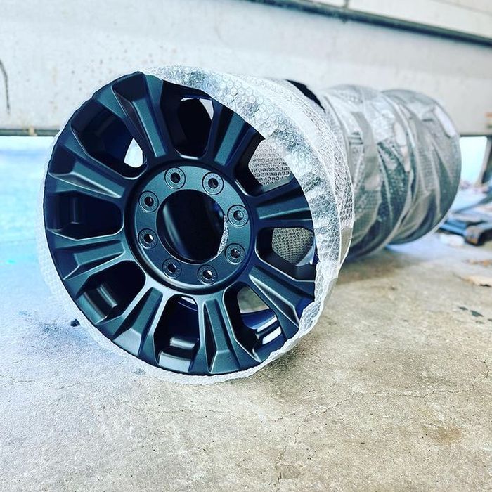 Rims powder coating by Pasadena Powder Coating